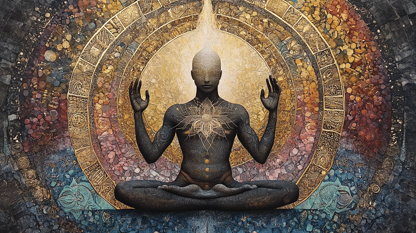 a man in lotus pose