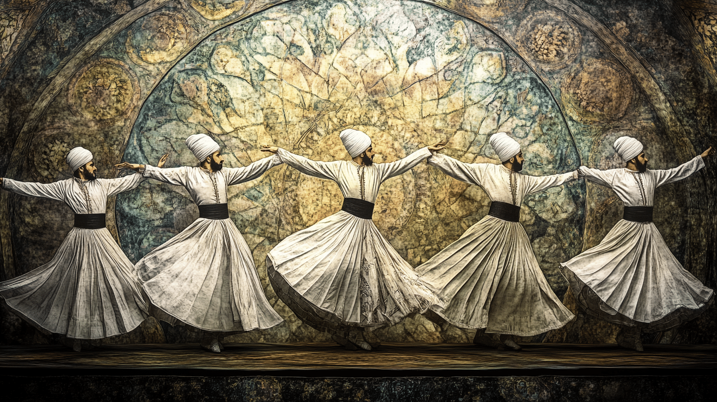 Mevlevi sufi dancers